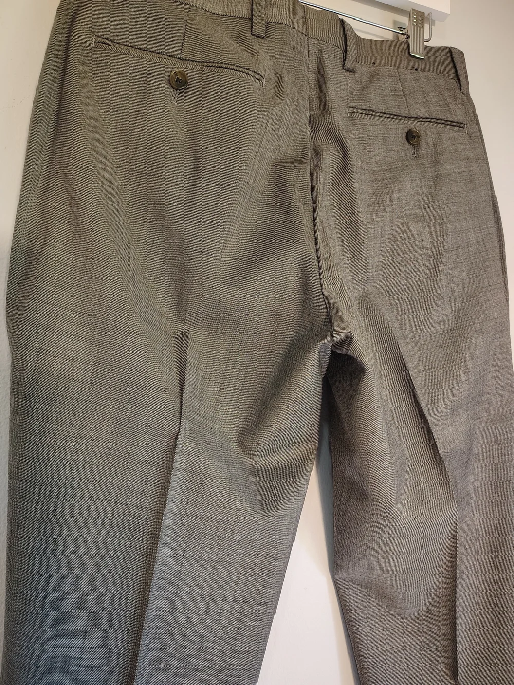 Banana Republic Marzotto Mills Wool Gray/Brownish Mens Slim Fit Pants 30x32